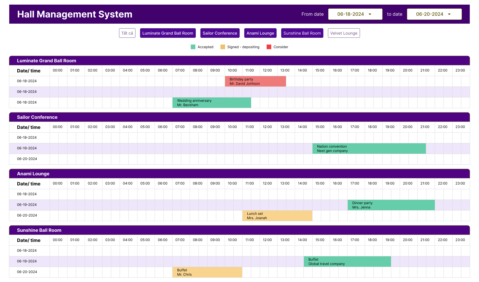 Hall Management System